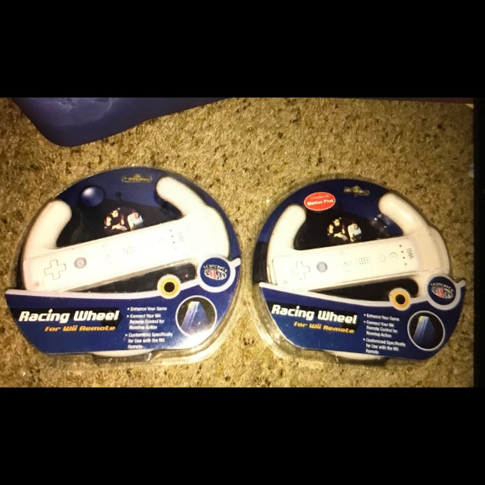 2 racing wii wheels controller packs